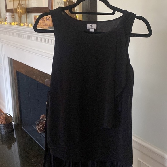 Fly Away Vertical Ruffle Blouse in Wrinkle Resistant Travel Separates Small - Picture 10 of 12